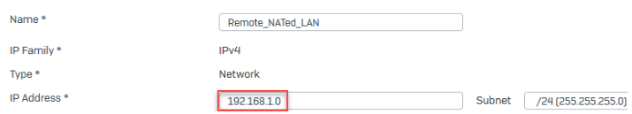 Entfernte, mit NAT übersetzte LAN-IP-Hostkonfiguration XG Zwei