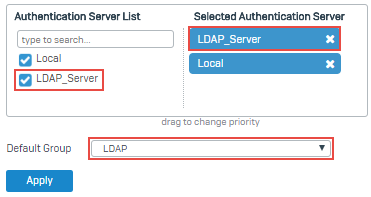 Primäre Authentifizierungsmethode LDAP-Server